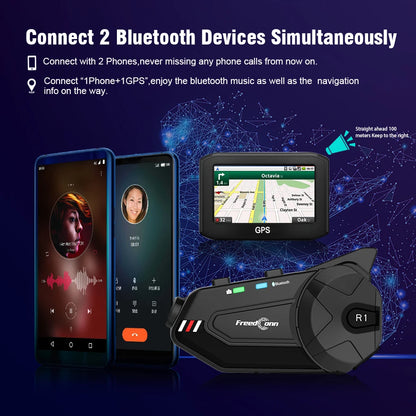 Freedconn R1Plus – Intercom Moto Bluetooth