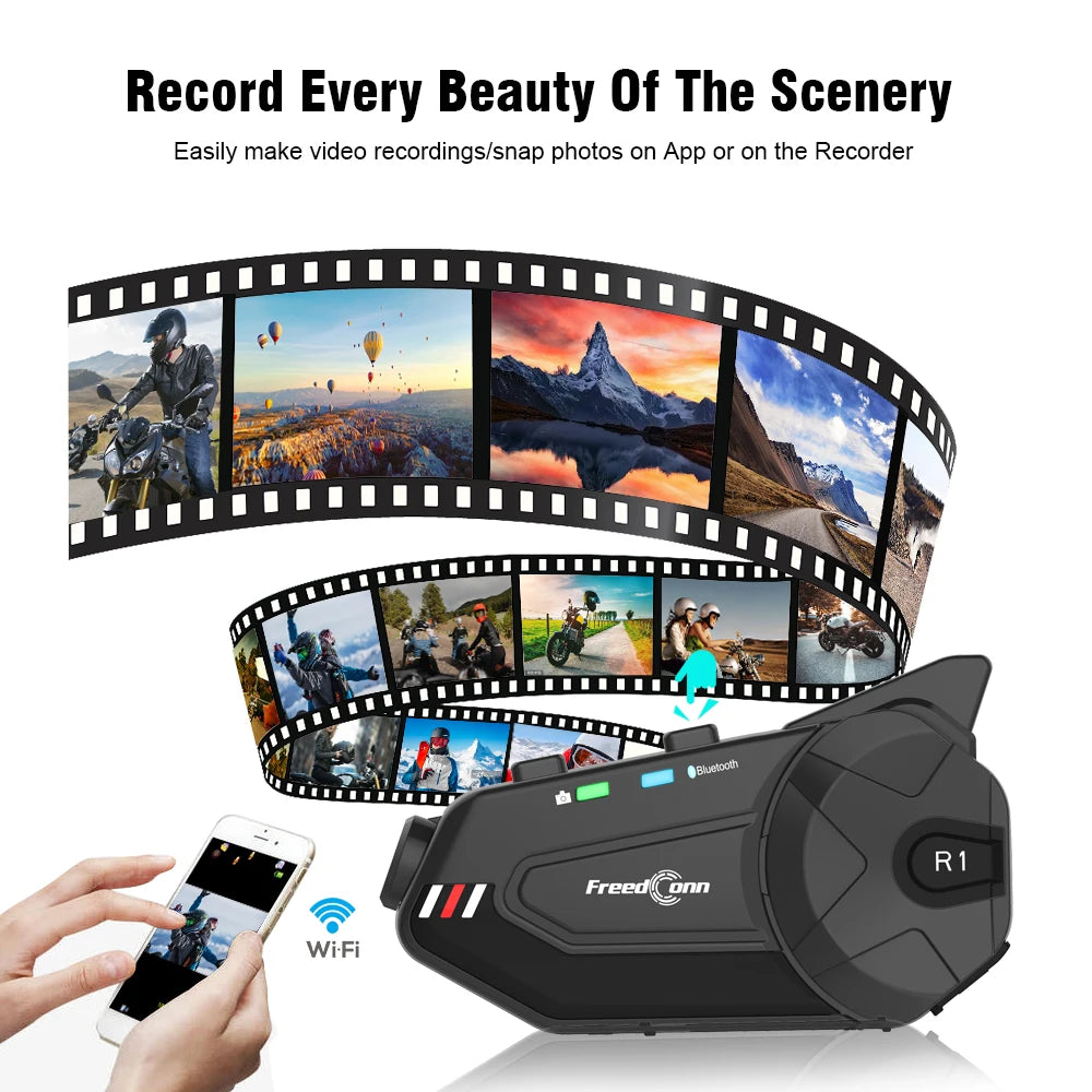 Freedconn R1Plus – Intercom Moto Bluetooth