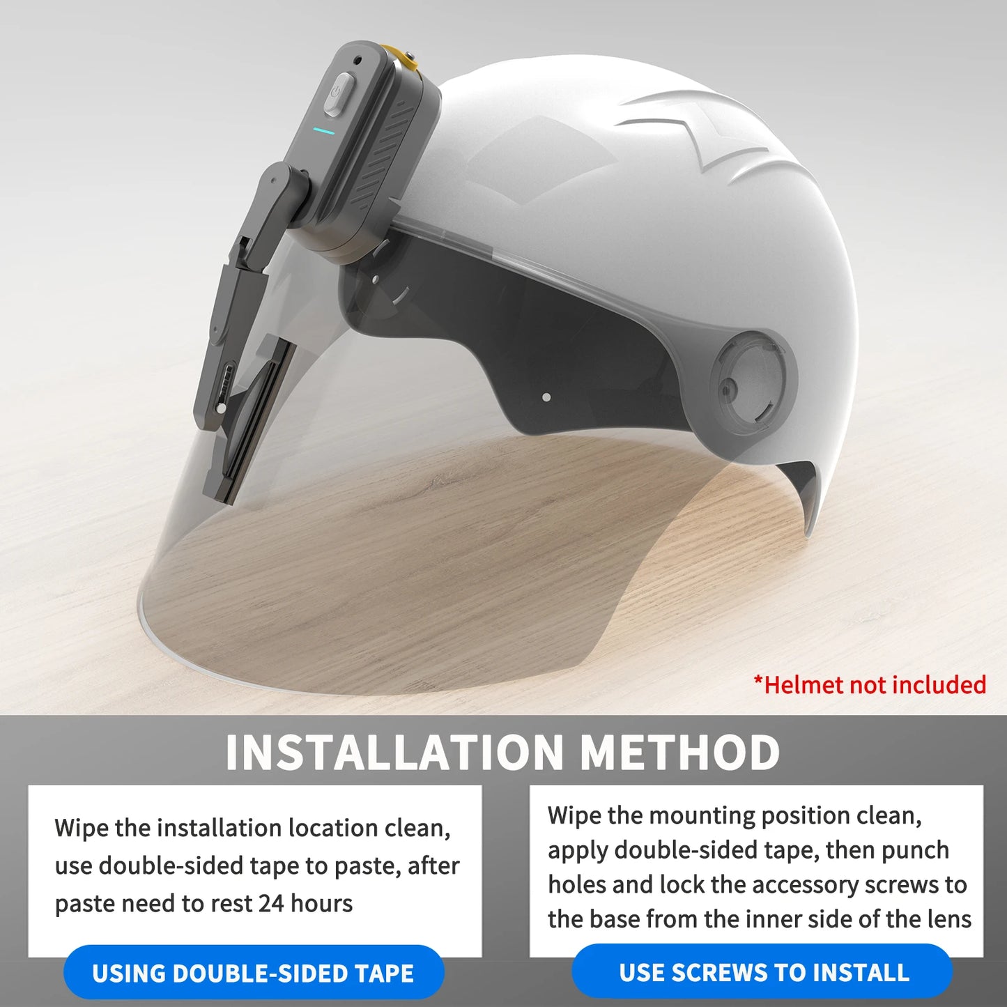 Rechargeable Motorcycle Helmet Wiper Universal