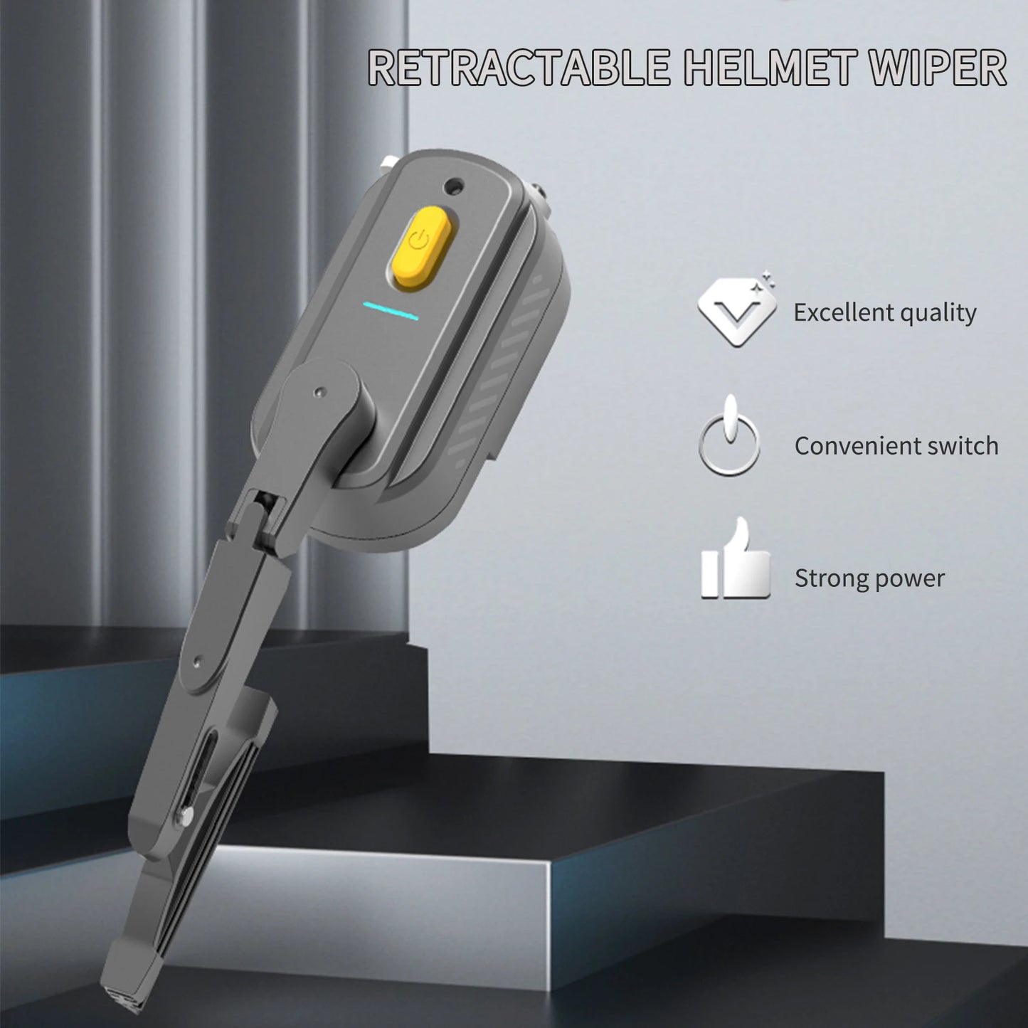 Rechargeable Motorcycle Helmet Wiper Universal
