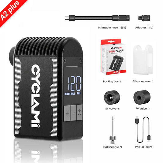 CYCLAMI Mini Pompe à Vélo Portable Rechargeable